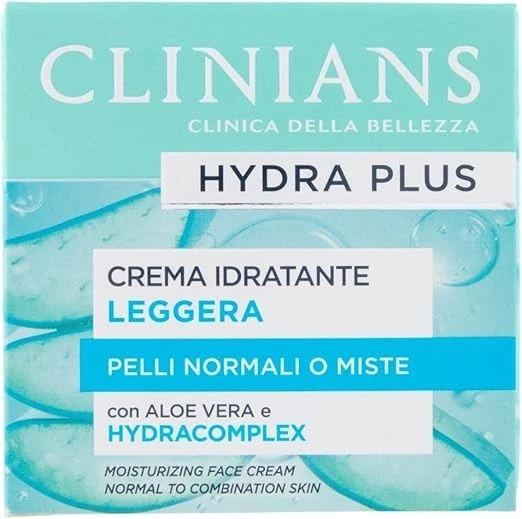 CLINIANS | Hydra Plus Crema Viso Idratante Leggera, Dermatologicamente Testato, - Immagine 1 di 2