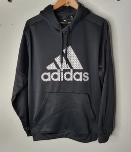 🔥Adidas Men's XL Black White Hoodie Sweatshirt Geometric New (Worn Once)🔥 - Picture 1 of 5