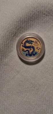 Goldmünze Jahr des Drachen 2024 - Australien - 1/20 Oz ST in Farbe - Bild 1 von 2