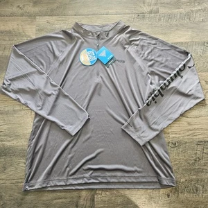 Columbia PFG Terminal Tackle 1/4 Zip Shirt Mens XXL Long Sleeve Gray Fishing NEW - Picture 1 of 14