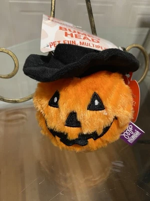 Multipet Paws  FALL/HALLOWEEN"SCARECROW" FACE BALL 3.5” Dog Toy With Squeaker. - Image 1 of 4