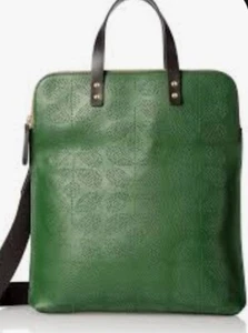 Orla Kiely Sixties Stem Punched Leather Juniper Shoulder Bag - Picture 1 of 8