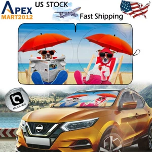 Car Auto Front Windshield Window Sun Shade Shield Cover Visor UV Block Foldable - Picture 1 of 8