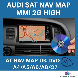 AUDI MMI 2G HIGH NAV MAPS UK EUROPE SATNAV DISC DVD A4/A5/A6/A8/Q7 - Picture 1 of 7