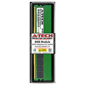 A-Tech 8GB DDR5 4800 MHz PC5-38400 Desktop 288-Pin DIMM Non-ECC Memory RAM 1x 8G