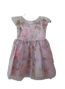 Zenzi Girls Dress 3T Pink Floral Flower Tulle 3 Layer - Picture 1 of 6