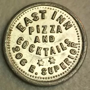 EAST INN PIZZA AND COCKTAILS G/F 10c IN DRINKS MAVERICK TOKEN (CHICAGO IL) - Picture 1 of 6