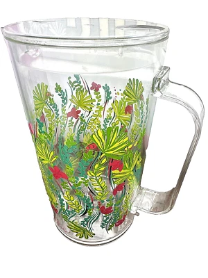 Jarra acrílica Lilly Pulitzer 56 oz “Nice to See You” palmera floral tropical Foto 1 de 4