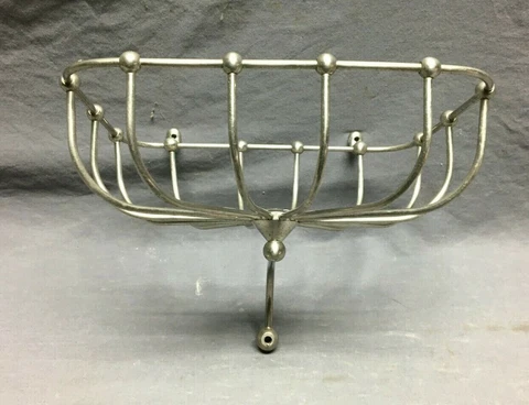 Large JL Mott  Antique Wall Mount Sponge Holder Nickel Brass Bath Soap 1410-21B Cover