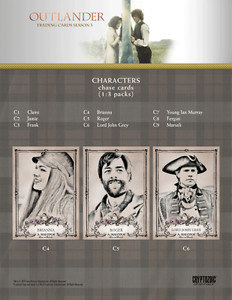 Cryptozoic OUTLANDER Season 3 Complete 9-Cards Character Set C1-C9