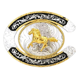 Belt Buckle for men Western Rodeo Horse Engraved Celt Pattern Cowboy buckles - Picture 1 of 5