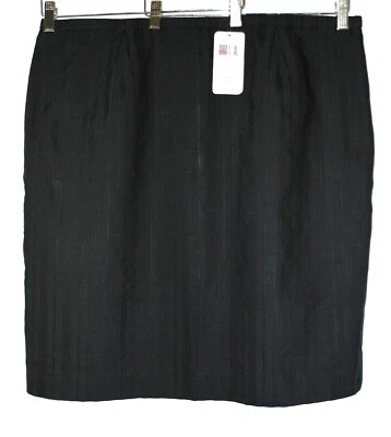 Dana Buchman Black Pencil Skirt Cotton Blnd WORK Size 22  2X  With Tags  $230 - Image 1 of 4