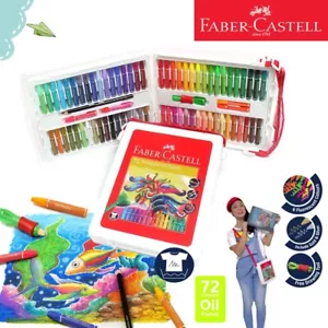 72 x Faber Castell Hexagonal Oil Pastels Set Oil Pastel Crayon with Strap Sling - Picture 1 of 11