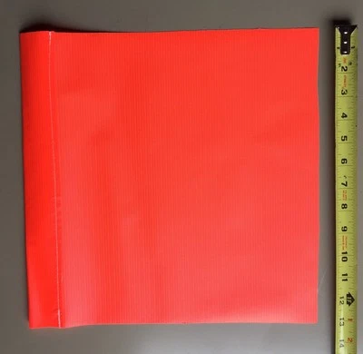 SAFETY FLAG COMPANY 2 Safety Flags SF13 13 Vinyl Red/Orange Florescent Caution Traffic Crossing Pair