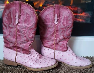 Roper Girls Kids Pink Faux Leather Aztec Cowboy Boots Size 2 Barbie Western - Picture 1 of 8