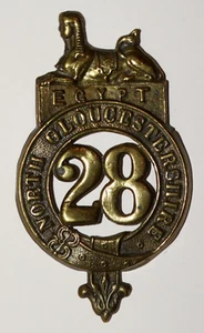 BRITISH MILITARY CAP BADGES, 28th North Gloucestershire Regiment of Foot 1874-81 - Picture 1 of 2