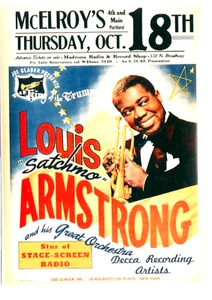 Louis Armstrong Concert Poster Fridge Magnet 2.5 x 3.5" 1YR Warranty! - Picture 1 of 4