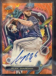 2023 Topps Cosmic Chrome Alek Manoah Orange Refractor Auto /25  - Bild 1 von 2