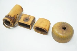 Japanese Netsuke Sagemono Collection x4 Handmade Originals from Japan 0508F8 - Picture 1 of 10
