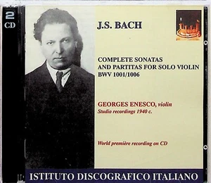 GEORGES ENESCU Complete BACH Sonatas & Partitas For Solo Violin 2-CD BWV 1001/06 - Picture 1 of 3