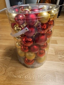 Christbaum Kugeln Rot Gold Matt Glänzend Weihnachten Schmuck Christ Baum Kugel - Bild 1 von 3