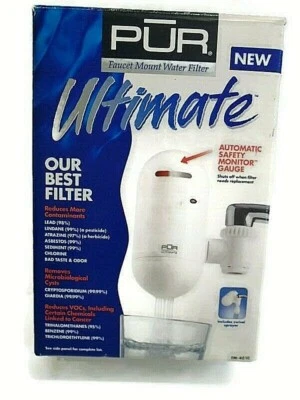 PUR Ultimate Faucet Mount Water Filter W/ Automatic Safety Monitor Gauge OpenBox - Image 1 of 4