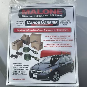 NEW Malone Canoe Carrier Roof Top Transport Kit MpG156 Neoprene Bottom - Picture 1 of 3