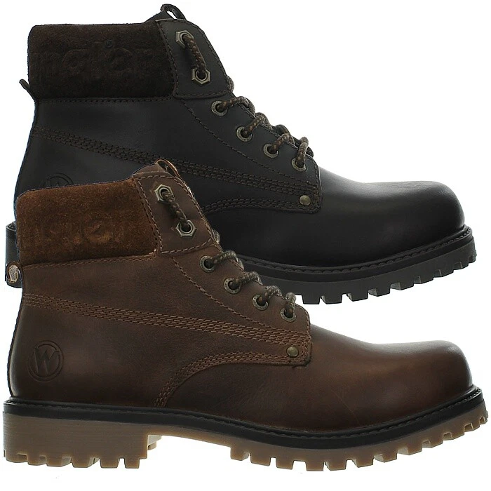 Wrangler Arch Herren Ankle Boots Leder Schnürstiefel Knöchelhoch Stiefel