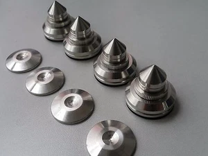8Set Speaker Spike Isolation Cone Stand Feet Base Solid Steel 28-32 - Picture 1 of 6