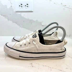 Converse Chuck Taylor All Star Shoreline slip on bianco tessuto taglia 8 - Foto 1 di 12