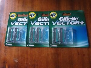 Gillette Vector Plus Fits Atra Plus Razor Blade Refill Three Packs