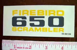 1971 BSA Firebird Scrambler, OIF, Side Cover Decal, "FIREBIRD 650 SCRAMBLER" - Foto 1 di 4