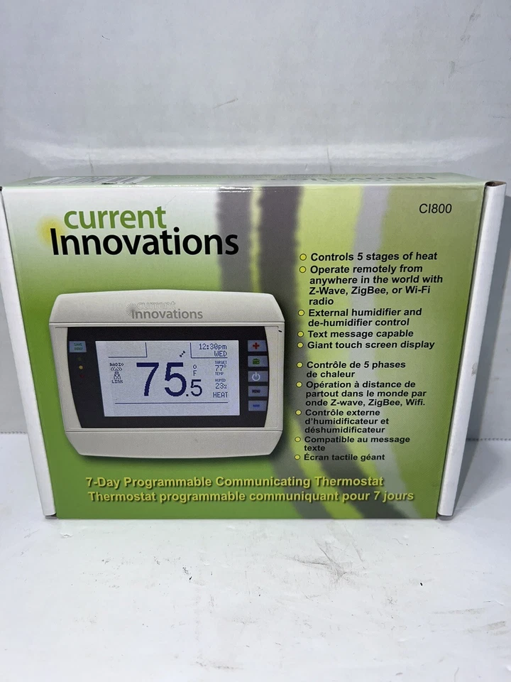 Thermostat Current Innovations Wifi  CI800. 7 Day Programmable Communicating NIB - Image 1 of 4