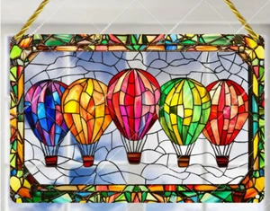 Boho Style Acrylic Hot Air Balloon -Window Hanging Decoration - Picture 1 of 6