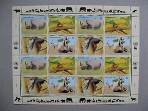 UNITED NATIONS VIENNA, S/S MNH 1995, rhinoceros parrot monkey oryx - Picture 1 of 1