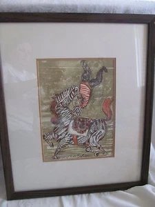 Rodo Boulanger Picture Art Print HORSE & ACROBAT RIDER 12 x 9 Horseback - Picture 1 of 6