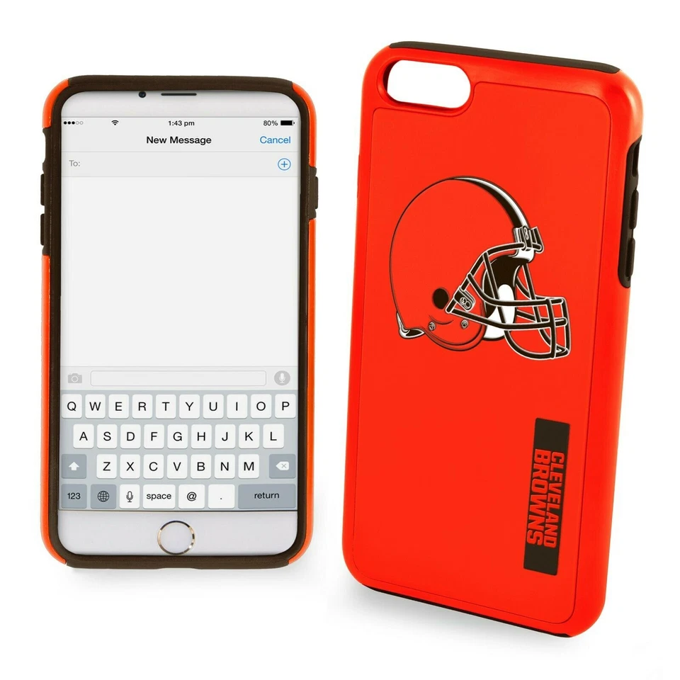 FOCO NFL Cleveland Browns Hybrid Case For iPhone SE 2020, 2022, 8 ,7, 6 & 6S - Image 1 of 1