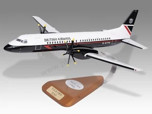 Modelo de exhibición artesanal de madera de caoba seca maciza BAe ATP British Airways - Imagen 1 de 12