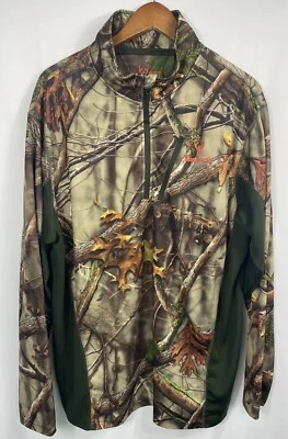 Huntworth Men's 2XL Camouflage Oak 1/4 Zip Long Sleeve Jacket - Image 1 of 4