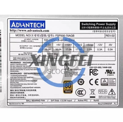 1PCS Advantech NEW FSP500-70AGB Switching Power Supply 500W - Image 1 of 4