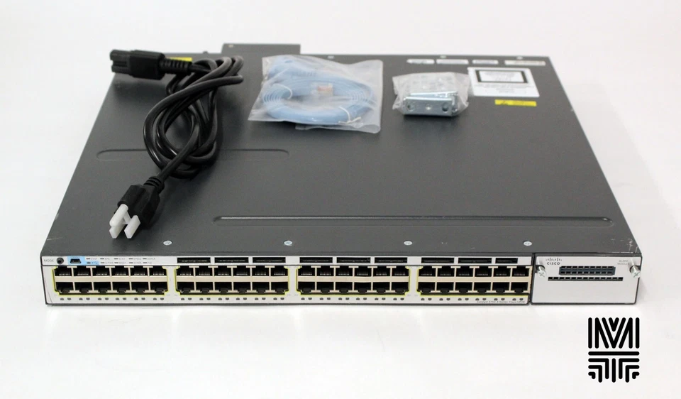 Cisco WS-C3750X-48U-E Stackable 48 10/100/1000 Ethernet UPOE ports, w/ 1100W AC - Image 1 of 4