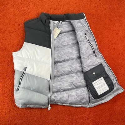 PETER MILLAR Apres Ski Puffer Vest Men's LARGE Black Color Block Reflective $298 - Image 1 of 4