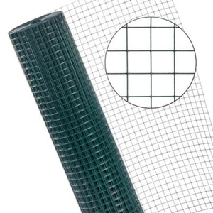 Volierendraht 4eck Voliere 1x25 m Käfig 25x25 Maschendrahtzaun Gartenzaun Grün - Afbeelding 1 van 3