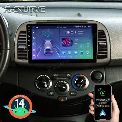 32G Android 14 Autoradio Apple CarPlay GPS Navi Für NISSAN MICRA 3 K12 2002-2009 - Bild 1 von 4