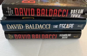 3 David Baldacci Bücher Flucht Traumstadt Glücksspiel Mann Hardcover - Bild 1 von 4