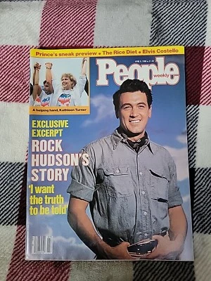 Rock Hudson Vintage People Magazine - June 9 1986 LGBTQ Gay Queer Early AIDS HIV - Image 1 of 4