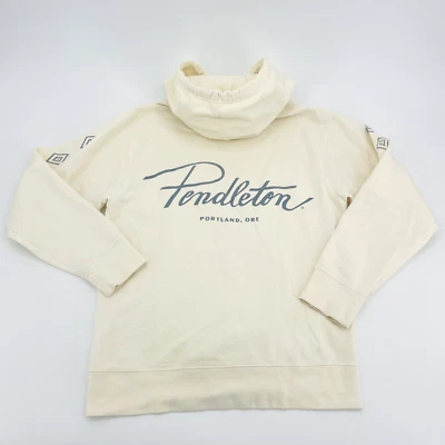 Pendleton Hoodie Mens Small Ivory Script Portland Oregon - Image 1 of 4