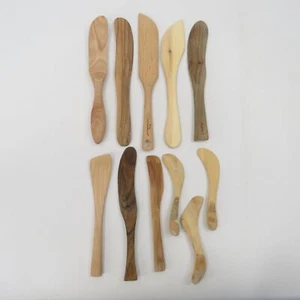 Lote de 11 pequeños utensilios de madera - Francia, Berard, umbral - algunos hechos a mano - Imagen 1 de 11
