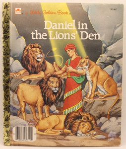 Daniel in the Lion's Den Vintage Little Golden Book 1987 Letter D Bible Story