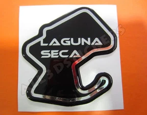 Calcomanía adhesiva 3D con cúpula de resina Laguna Seca circuito 10x10 cm (3,94x3,94"") - Imagen 1 de 1